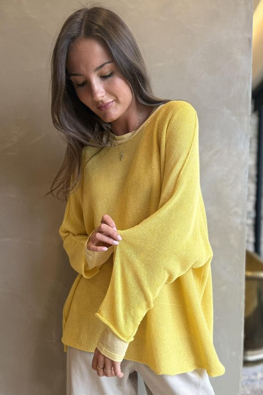 Conrad Slouch Cotton Knit Custard /30=